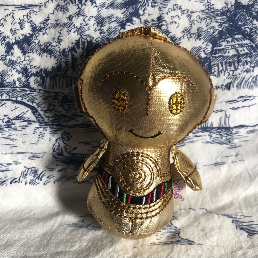 Hallmark Itty Bittys C-3PO Star Wars 4" Plush Stuffed Toy.